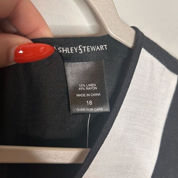Ashley Stewart Linen Blend Romper - Picture 2 of 3